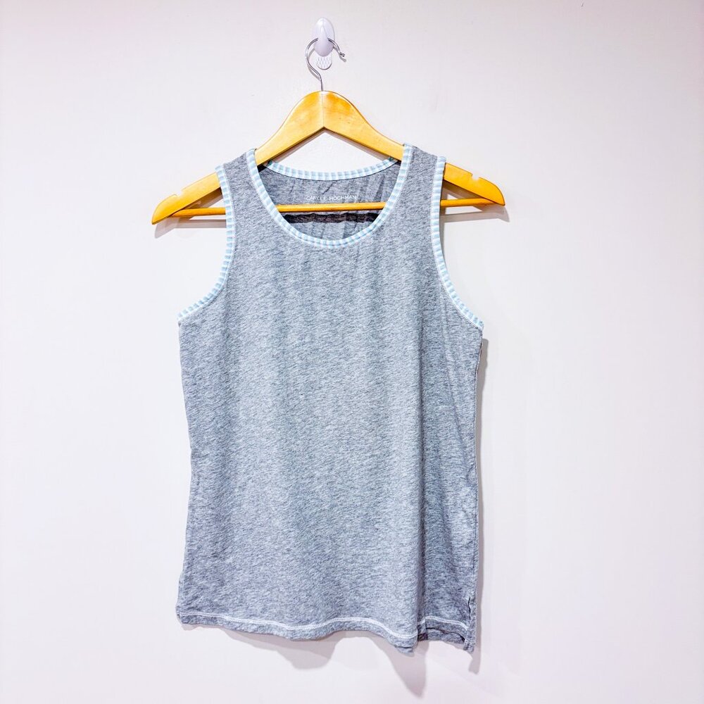 CAROLE HOCHMAN‎ Gray Cotton Pajama Tank Top Sleepwear | Small *